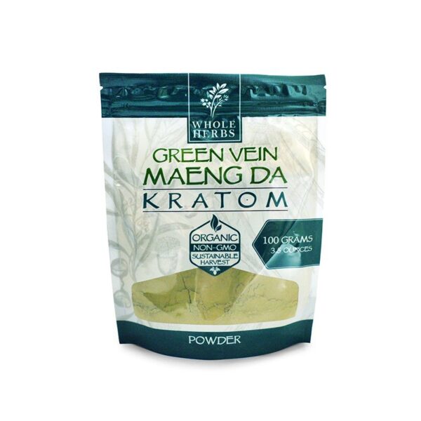 Whole Herbs Green Vein Maeng Da Kratom Powder - Image 2